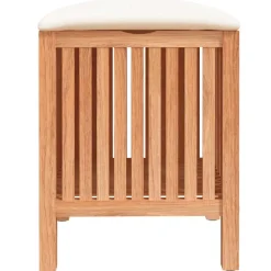 vidaXL Badkamerkruk 40,5x40x52 cm massief walnotenhout