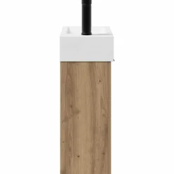 vidaXL Badkamermeubel met kraan Artisanaal eiken 45,5 x 22,5 x 84 cm