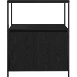 vidaXL Badkamermeubel met planken 76,5x35x95 cm zwart eikenkleurig
