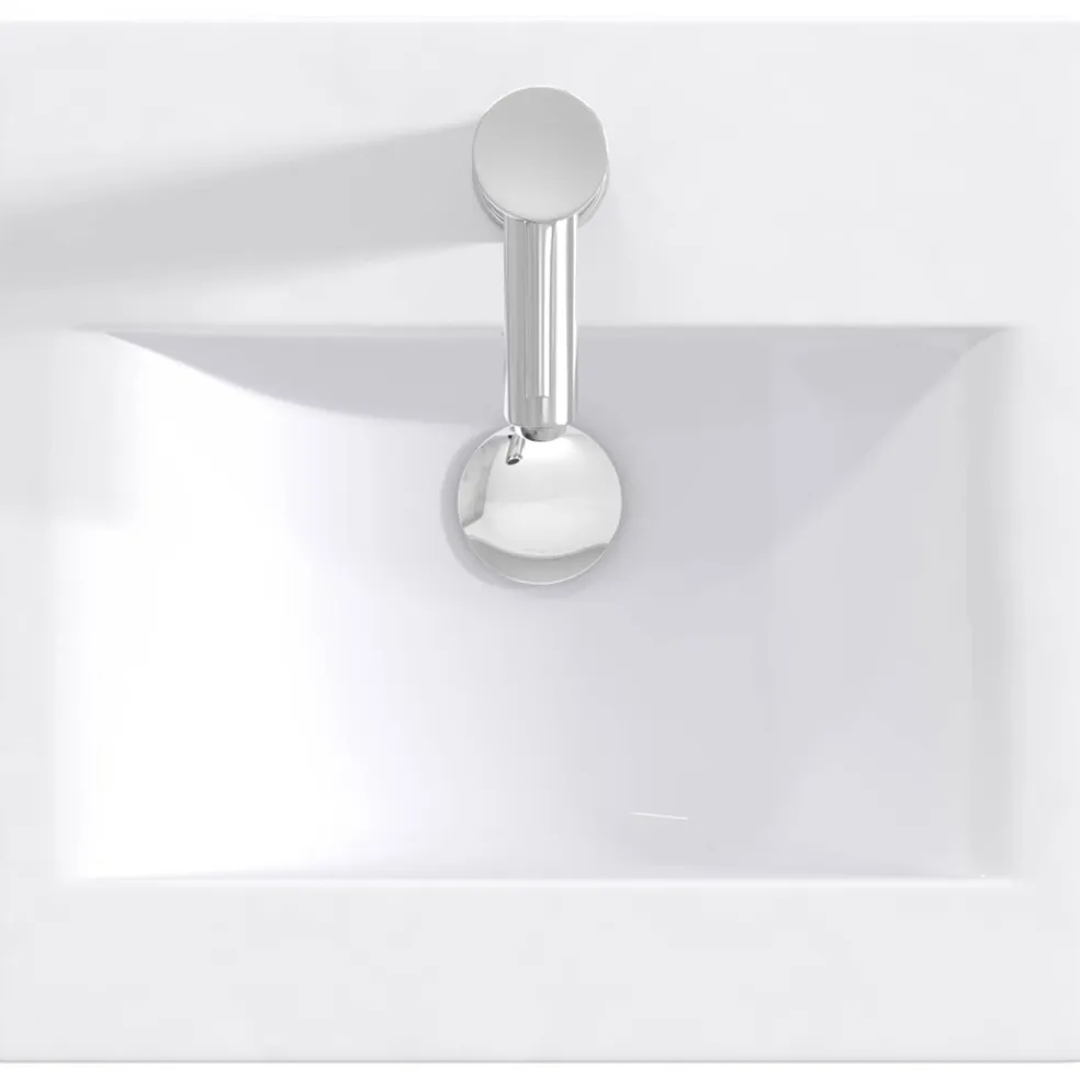 vidaXL Badkamermeubel met Wasbak Wit 42 x 40 x 84,5 cm Bewerkt hout