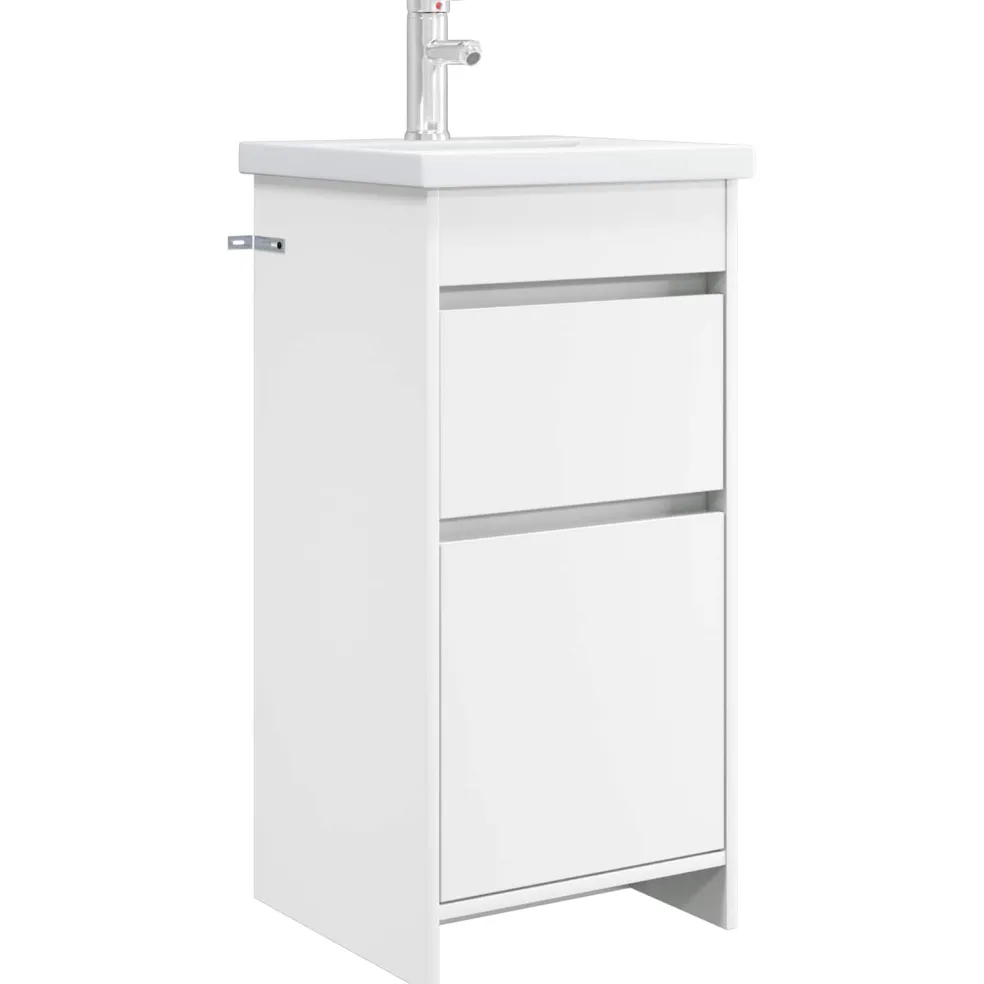 vidaXL Badkamermeubel met Wasbak Wit 42 x 40 x 84,5 cm Bewerkt hout