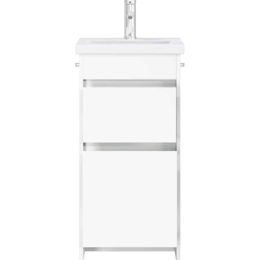 vidaXL Badkamermeubel met Wasbak Wit 42 x 40 x 84,5 cm Bewerkt hout