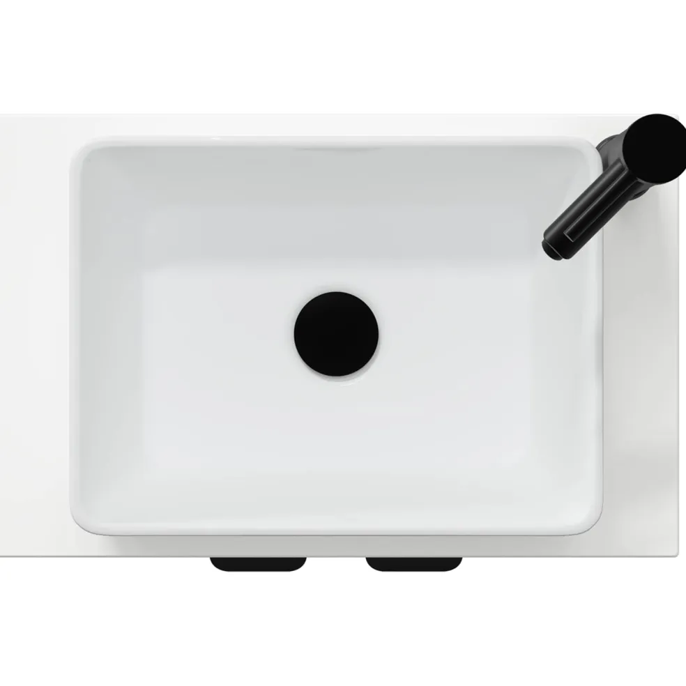 vidaXL Badkamermeubel met Wasbak Wit 54 x 35 x 83 cm Bewerkt hout