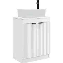 vidaXL Badkamermeubel met Wasbak Wit 54 x 35 x 83 cm Bewerkt hout