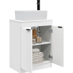 vidaXL Badkamermeubel met Wasbak Wit 54 x 35 x 83 cm Bewerkt hout