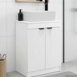 vidaXL Badkamermeubel met Wasbak Wit 54 x 35 x 83 cm Bewerkt hout