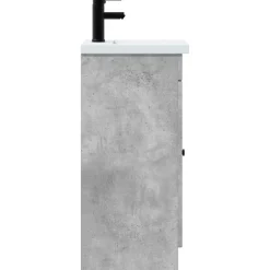 vidaXL Badkamermeubel met Wasbak Betongrijs 42 x 40 x 84,5 cm