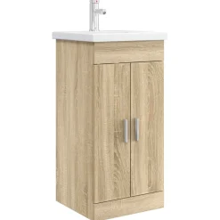vidaXL Badkamermeubel met Wasbak Sonoma Eiken 42 x 40 x 84,5 cm