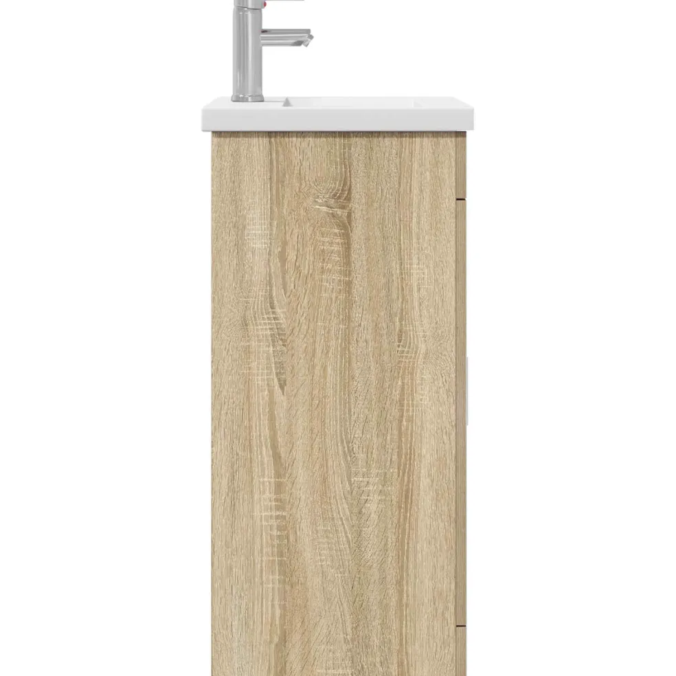 vidaXL Badkamermeubel met Wasbak Sonoma Eiken 42 x 40 x 84,5 cm