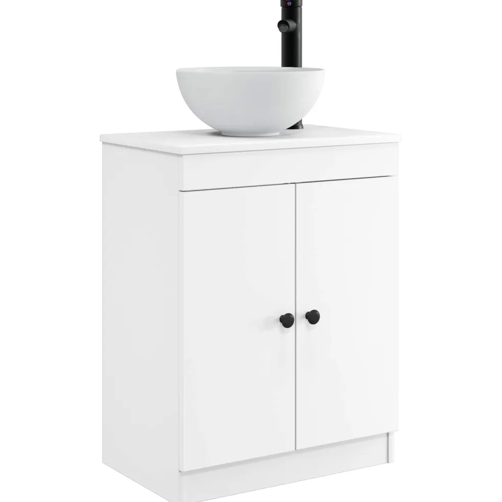 vidaXL Badkamermeubel met Wasbak Wit 54 x 35 x 83 cm Bewerkt hout