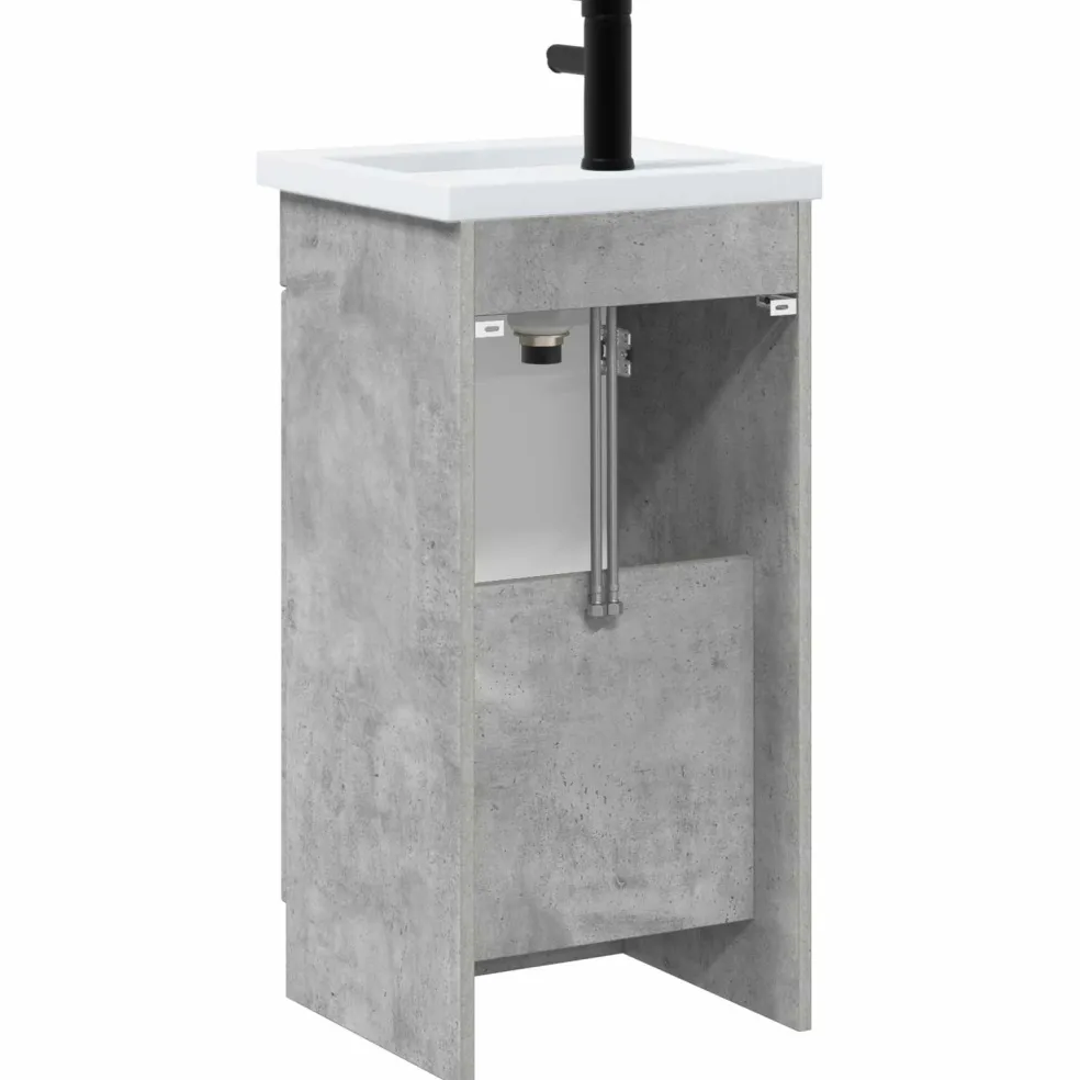 vidaXL Badkamermeubel met Wasbak Betongrijs 42 x 40 x 84,5 cm