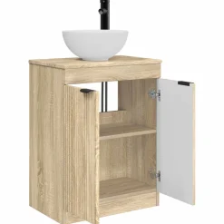 vidaXL Badkamermeubel met Wasbak Sonoma Eiken 54 x 35 x 83 cm