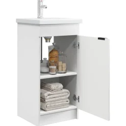 vidaXL Badkamermeubel met Wasbak Wit 42 x 40 x 84,5 cm Bewerkt hout