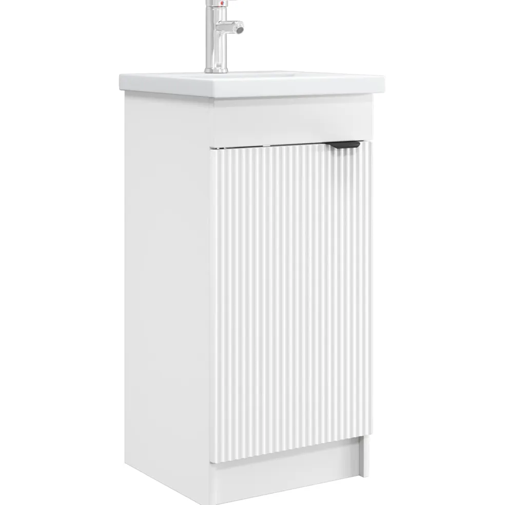 vidaXL Badkamermeubel met Wasbak Wit 42 x 40 x 84,5 cm Bewerkt hout