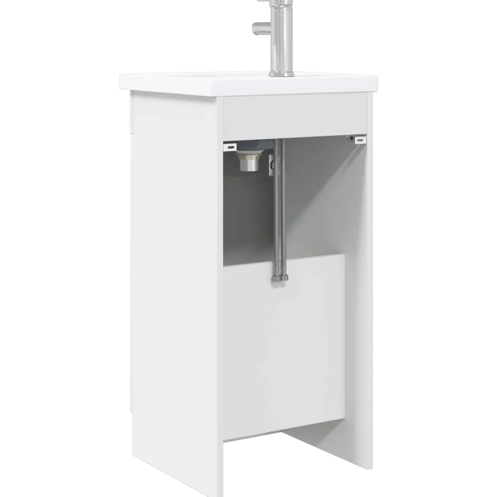 vidaXL Badkamermeubel met Wasbak Wit 42 x 40 x 84,5 cm Bewerkt hout