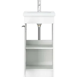 vidaXL Badkamermeubel met Wasbak Wit 42 x 40 x 84,5 cm Bewerkt hout