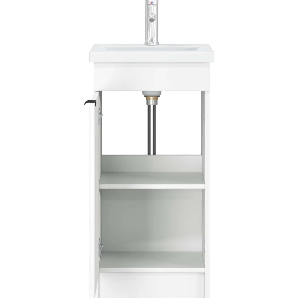 vidaXL Badkamermeubel met Wasbak Wit 42 x 40 x 84,5 cm Bewerkt hout