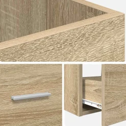 vidaXL Badkamermeubel met Wasbak Sonoma Eiken 42 x 40 x 84,5 cm