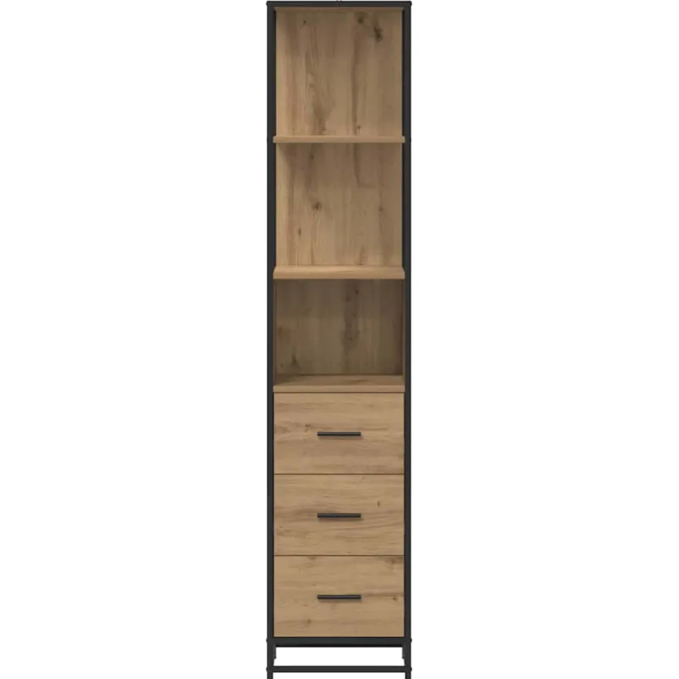 vidaXL Badkamermeubelset Artisan Eiken 35 x 37,5 x 166 cm Bewerkt hout