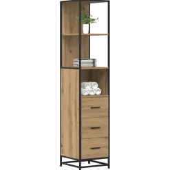 vidaXL Badkamermeubelset Artisan Eiken 35 x 37,5 x 166 cm Bewerkt hout