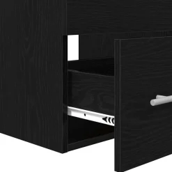 vidaXL Badkamermeubelset met lade met opslag Zwart 41 x 38,5 x 48 cm