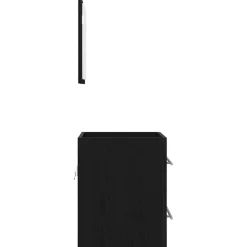 vidaXL Badkamermeubelset met lade met opslag Zwart 41 x 38,5 x 48 cm