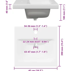 vidaXL Badkamermeubelset 2 st Ambachtelijke Eik en Wit 42 x 39 x 45 cm