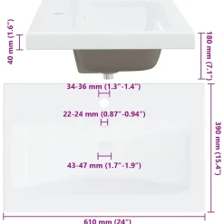 vidaXL Badkamermeubelset 3 st Zwart Eiken 61 x 39 x 45 cm Bewerkt hout