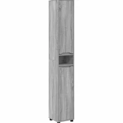 vidaXL Badkamermeubelset 4 st Grijs Sonoma 30,5 x 30 x 195 cm