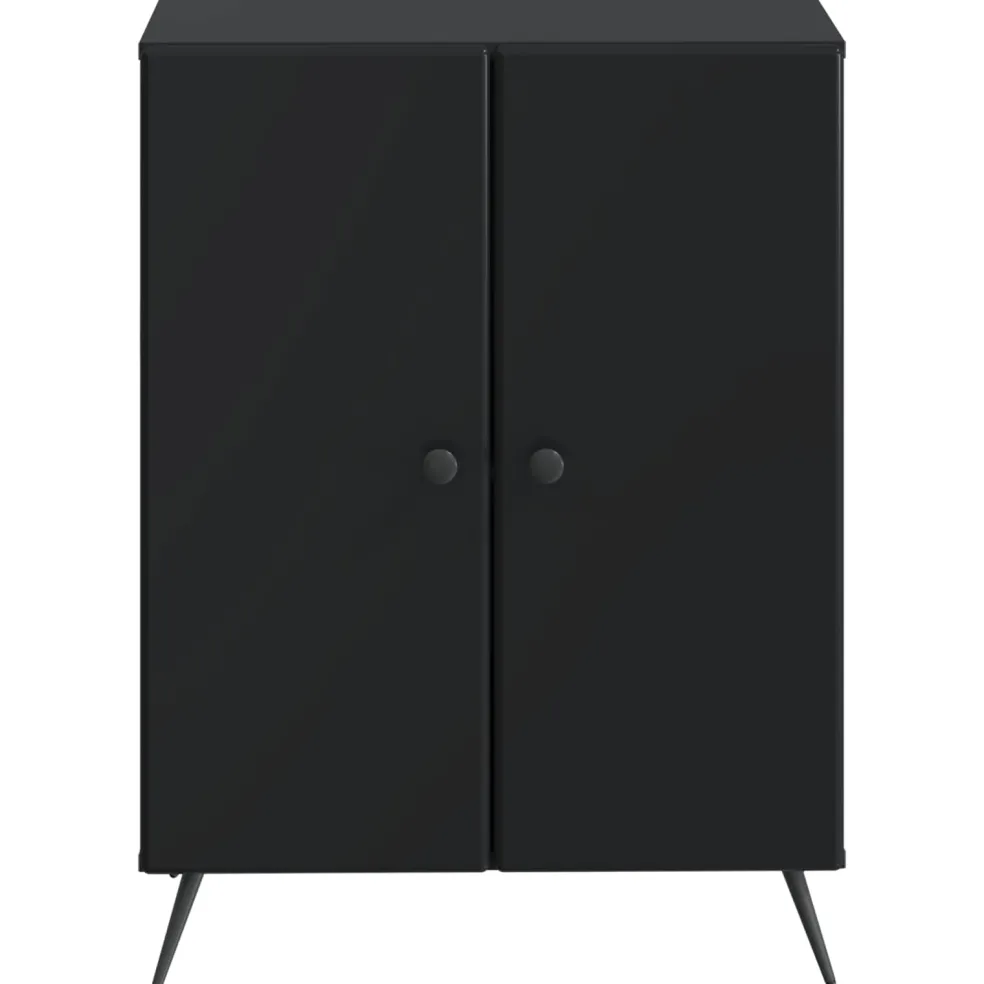 vidaXL Badkamer Opbergkast BREDA Zwart 59,5 x 31 x 80 cm Bewerkt hout