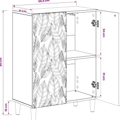 vidaXL Badkamer Opbergkast DELFT Sonoma Eiken 59,5 x 31 x 80 cm
