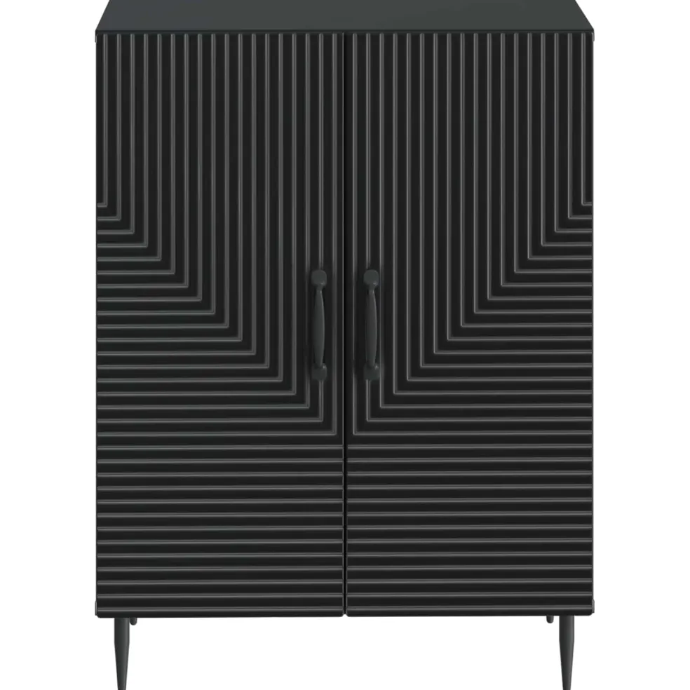 vidaXL Badkamer Opbergkast HAARLEM Zwart 59,5 x 31 x 80 cm