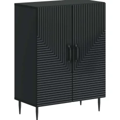 vidaXL Badkamer Opbergkast HAARLEM Zwart 59,5 x 31 x 80 cm