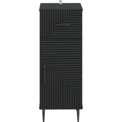 vidaXL Badkamer Opbergkast HAARLEM Zwart 30 x 31 x 80 cm Bewerkt hout