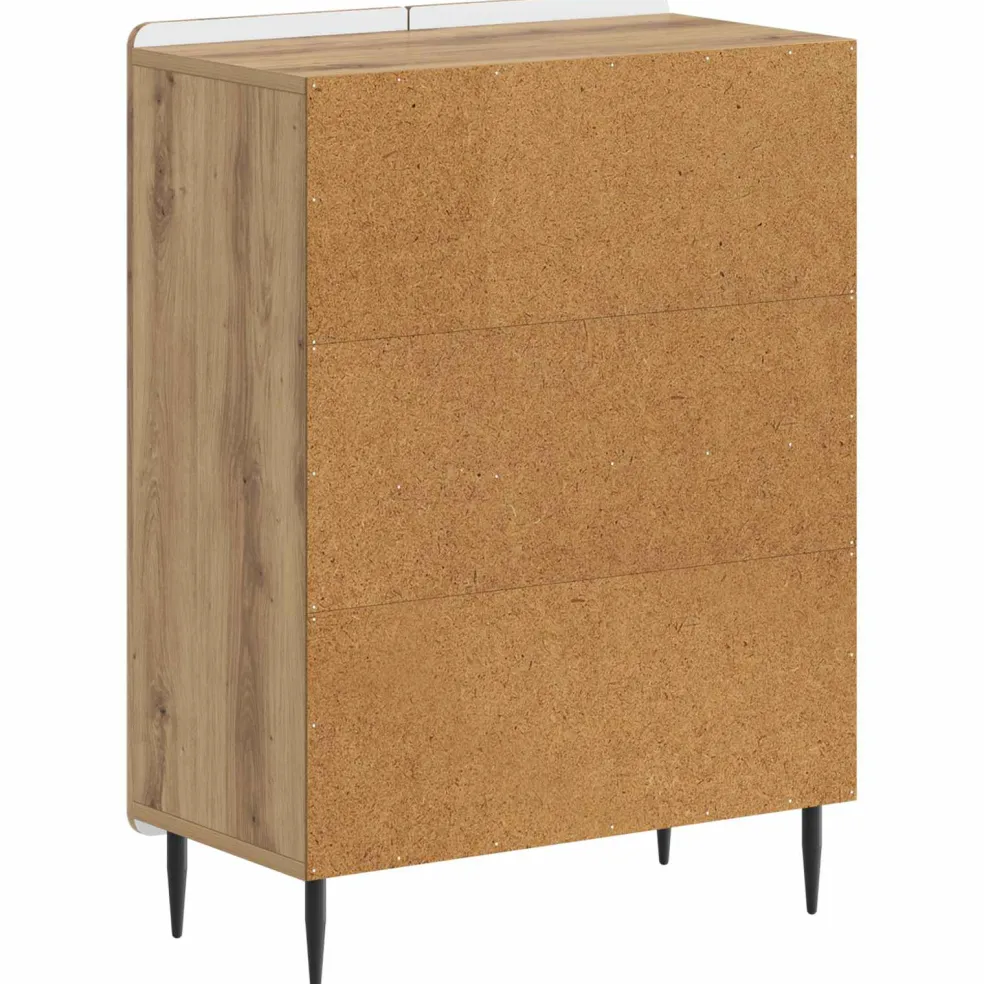 vidaXL Badkamer Opbergkast ZWOLLE Artisanaal eiken 59,5 x 31 x 79,5 cm