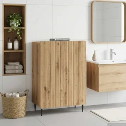 vidaXL Badkamer Opbergkast ZWOLLE Artisanaal eiken 59,5 x 31 x 79,5 cm