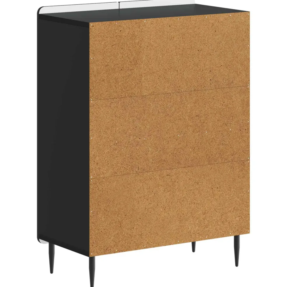 vidaXL Badkamer Opbergkast ZWOLLE Zwart 59,5 x 31 x 79,5 cm