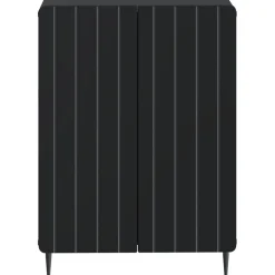vidaXL Badkamer Opbergkast ZWOLLE Zwart 59,5 x 31 x 79,5 cm