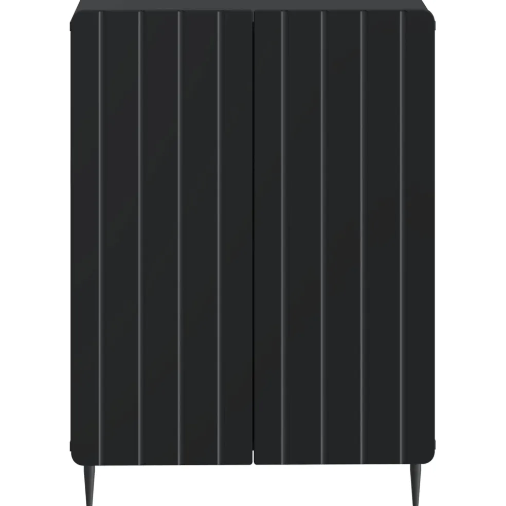 vidaXL Badkamer Opbergkast ZWOLLE Zwart 59,5 x 31 x 79,5 cm