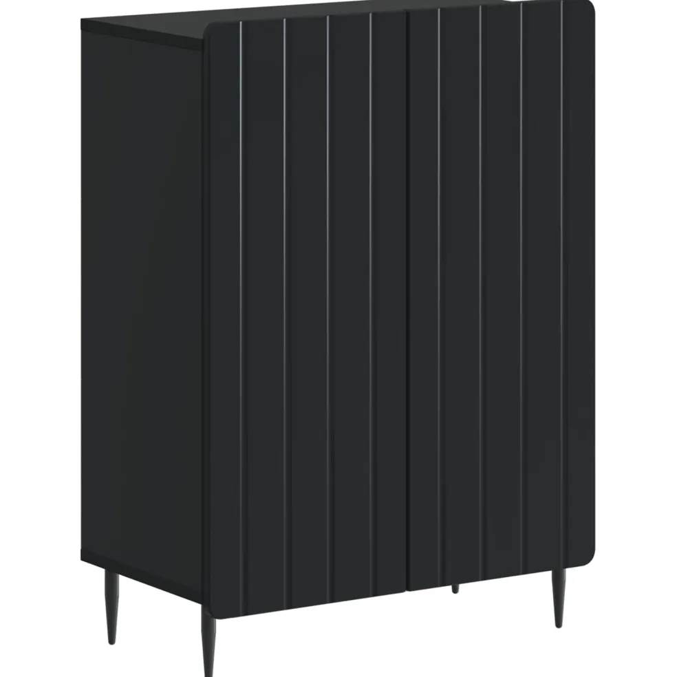 vidaXL Badkamer Opbergkast ZWOLLE Zwart 59,5 x 31 x 79,5 cm