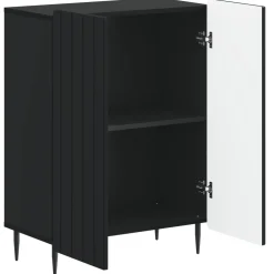 vidaXL Badkamer Opbergkast ZWOLLE Zwart 59,5 x 31 x 79,5 cm