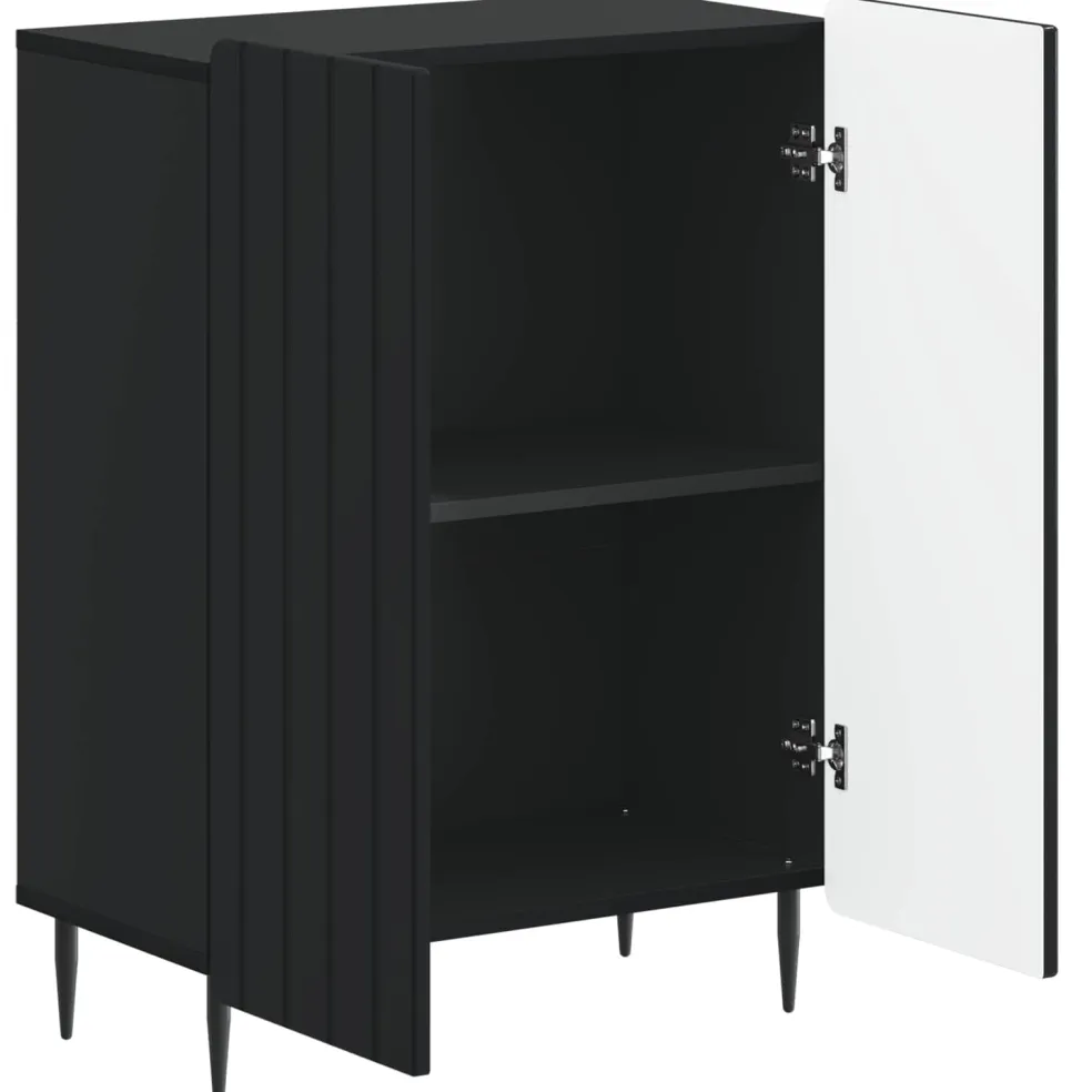 vidaXL Badkamer Opbergkast ZWOLLE Zwart 59,5 x 31 x 79,5 cm