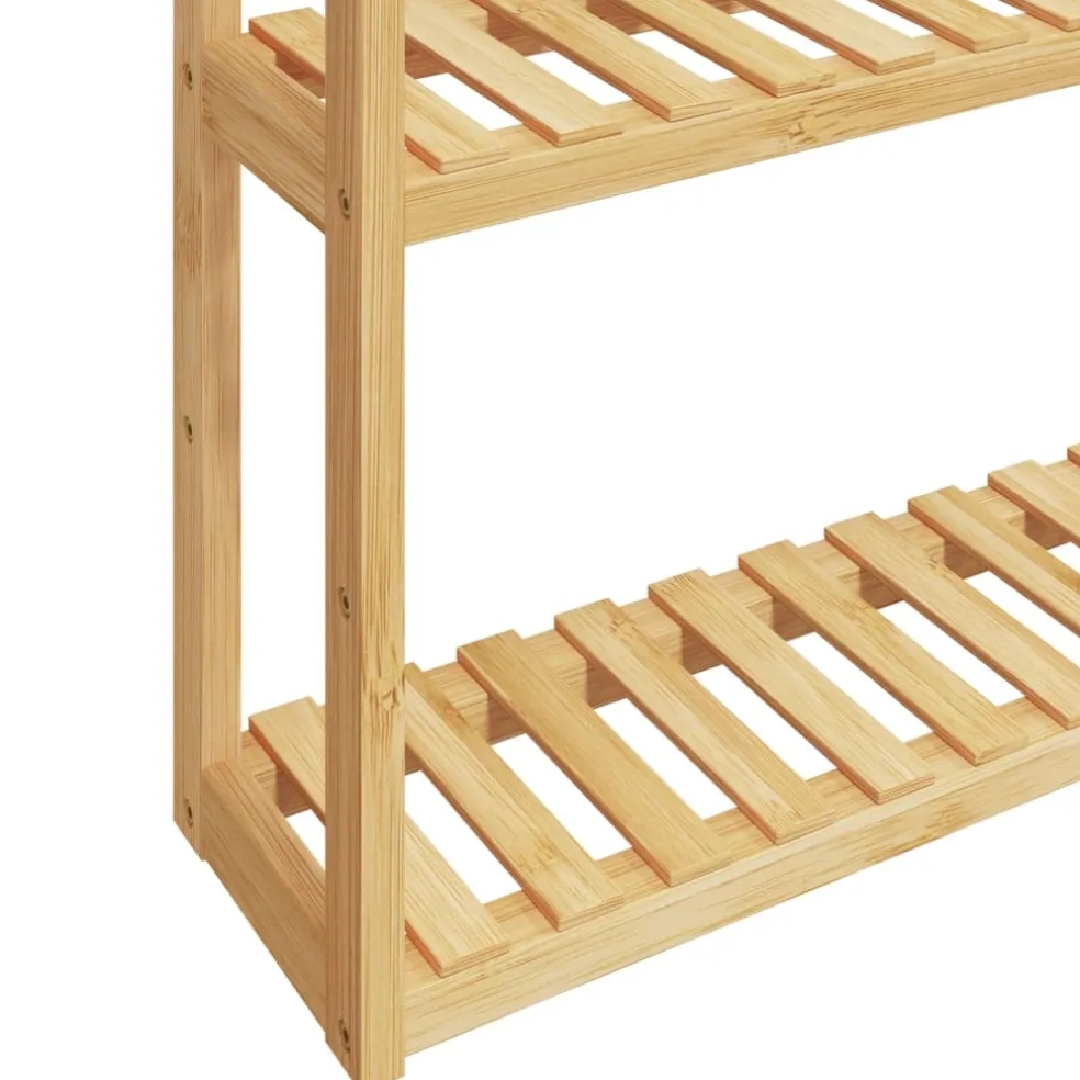vidaXL Badkamerrek 3-laags wandmontage 60x15x54 cm bamboe