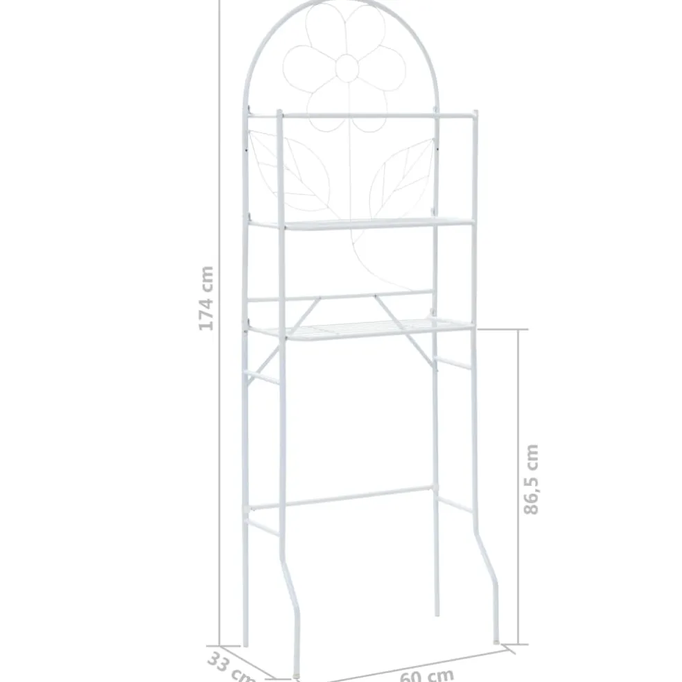 vidaXL Badkamerrek 60x33x174 cm wit