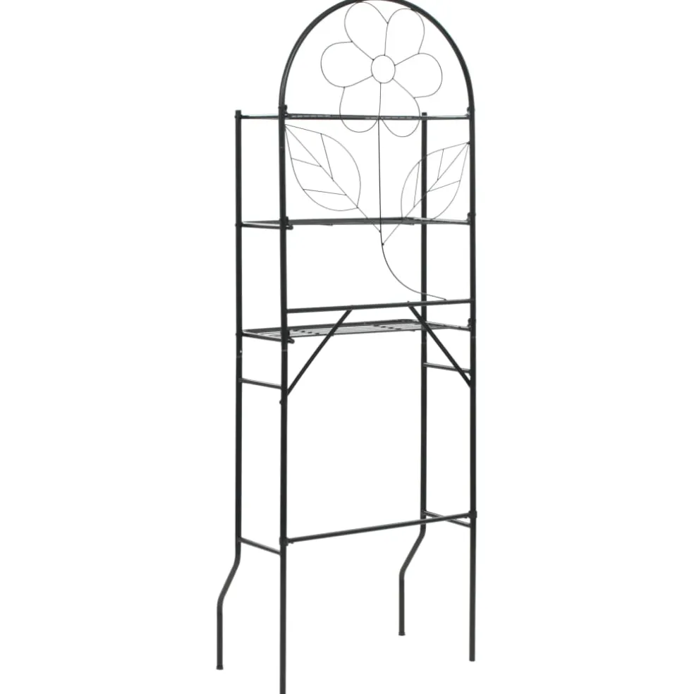 vidaXL Badkamerrek 60x33x174 cm zwart