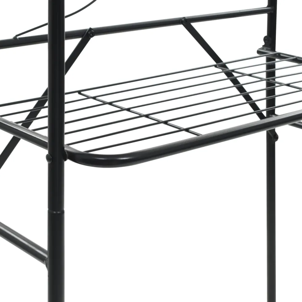 vidaXL Badkamerrek 60x33x174 cm zwart