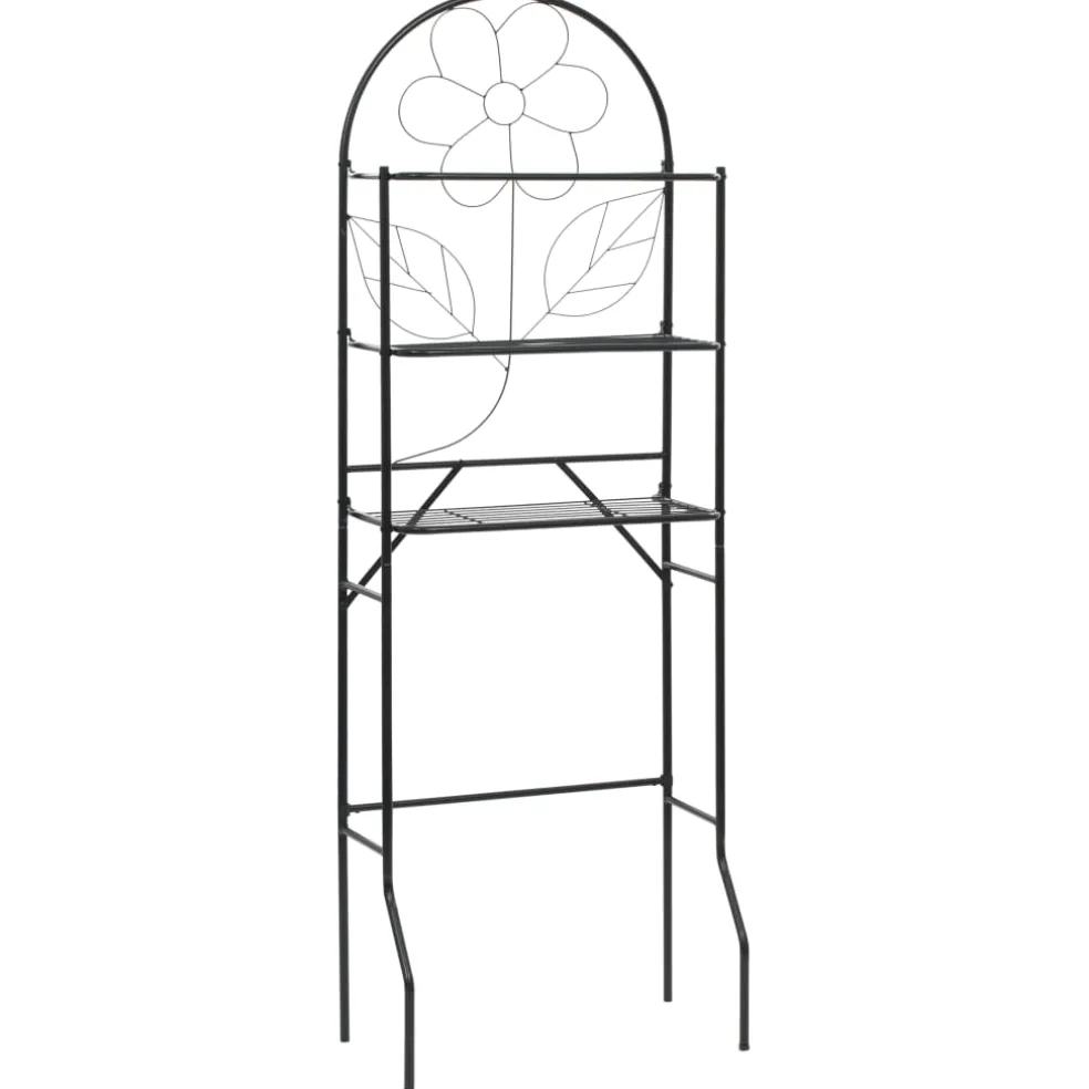 vidaXL Badkamerrek 60x33x174 cm zwart