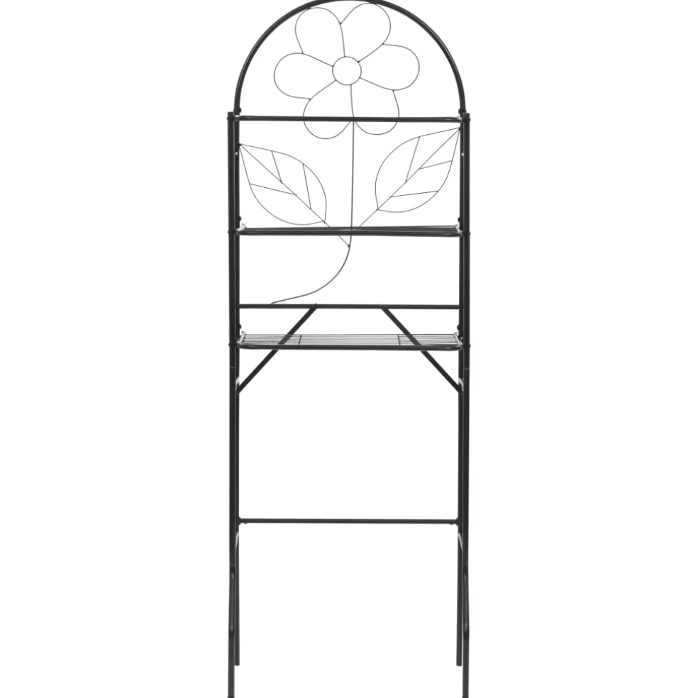 vidaXL Badkamerrek 60x33x174 cm zwart