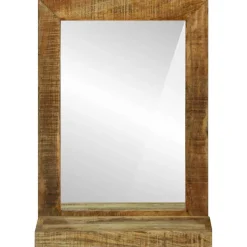 vidaXL Badkamer Spiegel Bruin 50 x 22 x 70 cm Massief Mango Hout