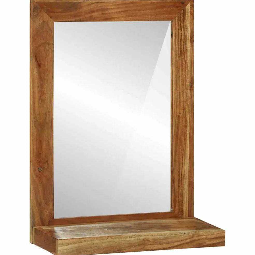 vidaXL Badkamer Spiegel Bruin 50 x 22 x 70 cm Massief Acaciahout